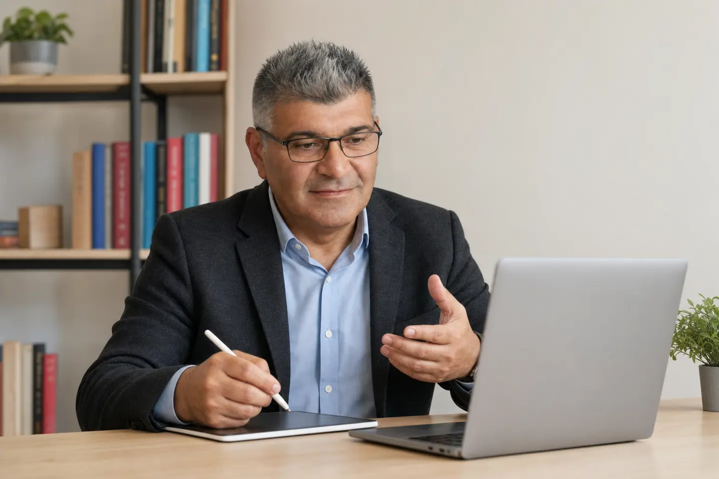 Hakan Ülker online fizik dersi anlatırken